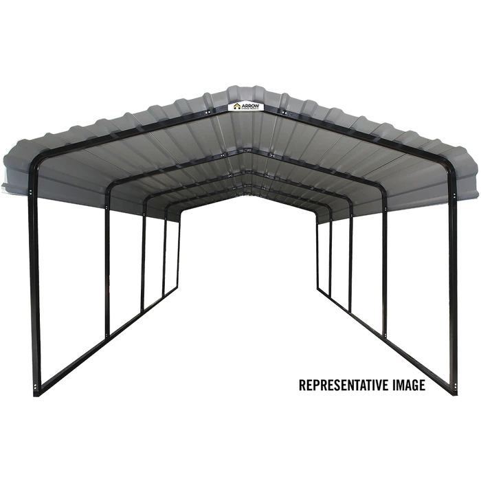 Arrow Carport, 12 Ft. X 29 Ft. X 7 Ft. Eggshell 2 Arrow Carport, 12 Ft. X 29 Ft. X 7 Ft. Eggshell - Image 2