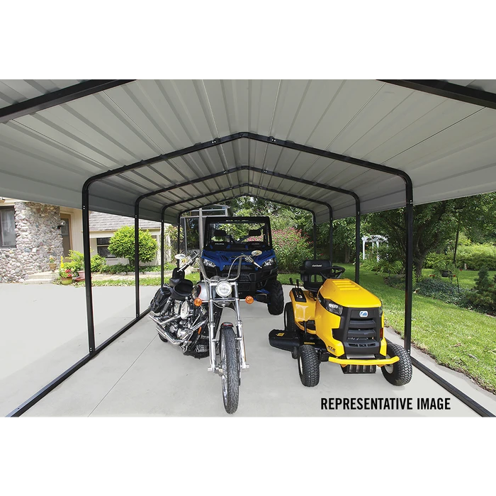 Arrow Carport, 12 Ft. X 29 Ft. X 7 Ft. Eggshell 10 Arrow Carport, 12 Ft. X 29 Ft. X 7 Ft. Eggshell - Image 10