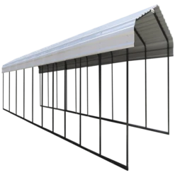 Arrow Carport, 12 Ft. X 47 Ft. X 7 Ft. Eggshell