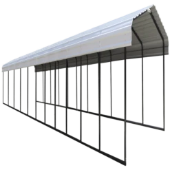Arrow Carport, 12 Ft. X 51 Ft. X 7 Ft. Eggshell
