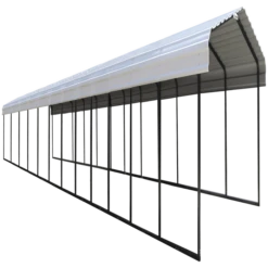 Arrow Carport, 12 Ft. X 56 Ft. X 7 Ft. Eggshell