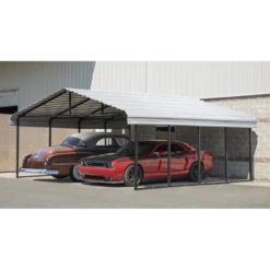 Arrow Carport, 20 Ft. X 20 Ft. X 7 Ft. Eggshell -ShelterLogic || Arrow Shop cph202007 image 04