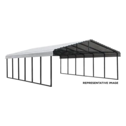 Arrow Carport, 20 Ft. X 33 Ft. X 7 Ft. Eggshell