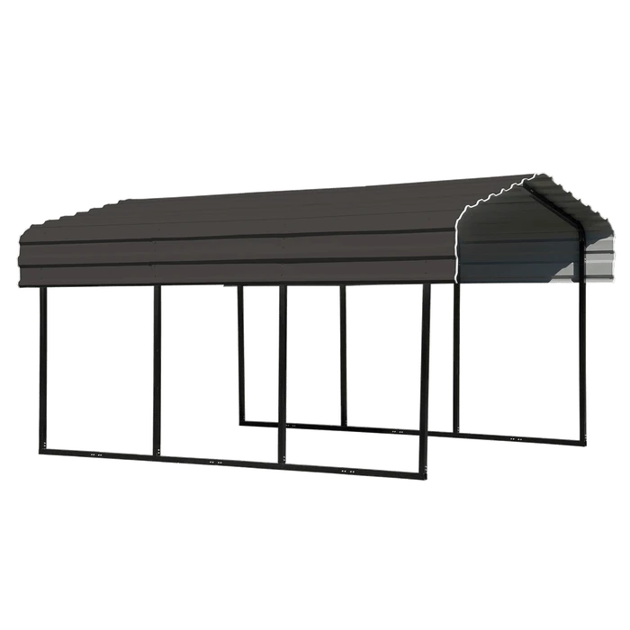 Arrow Carport, 10 Ft. X 15 Ft. X 7 Ft. Charcoal 1 Arrow Carport, 10 Ft. X 15 Ft. X 7 Ft. Charcoal