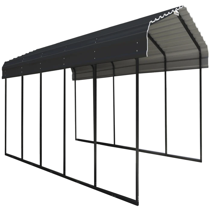 Arrow Carport, 12 Ft. X 24 Ft. X 7 Ft. Charcoal 1 Arrow Carport, 12 Ft. X 24 Ft. X 7 Ft. Charcoal