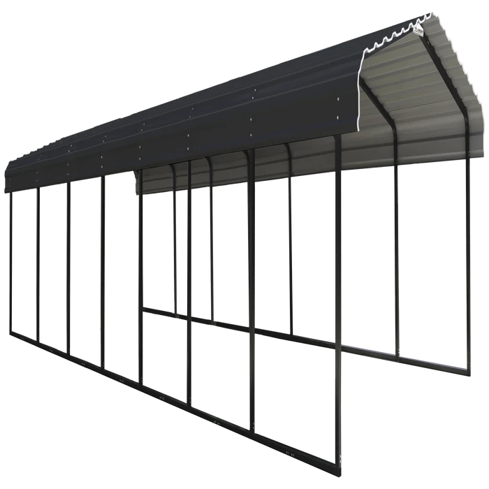 Arrow Carport, 12 Ft. X 33 Ft. X 7 Ft. Charcoal 1 Arrow Carport, 12 Ft. X 33 Ft. X 7 Ft. Charcoal