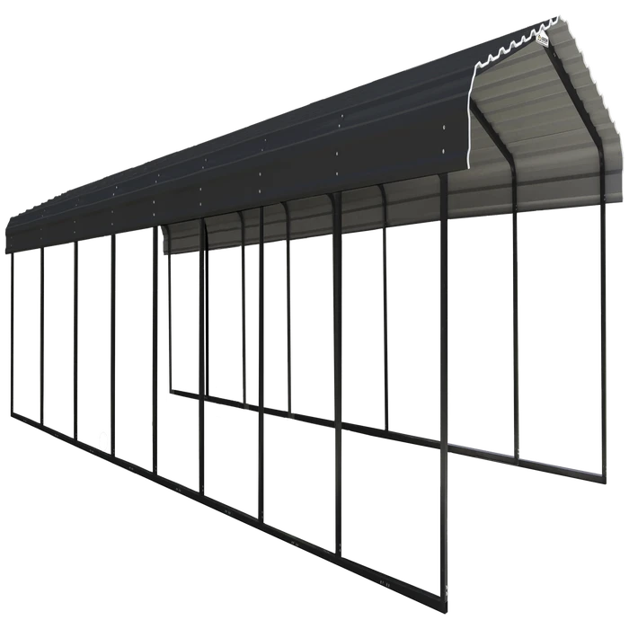 Arrow Carport, 12 Ft. X 38 Ft. X 7 Ft. Charcoal 1 Arrow Carport, 12 Ft. X 38 Ft. X 7 Ft. Charcoal