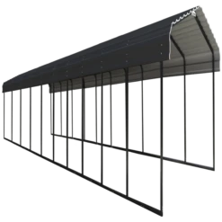 Arrow Carport, 12 Ft. X 47 Ft. X 7 Ft. Charcoal