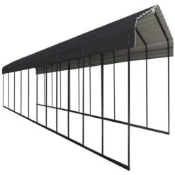 Arrow Carport, 12 Ft. X 51 Ft. X 7 Ft. Charcoal