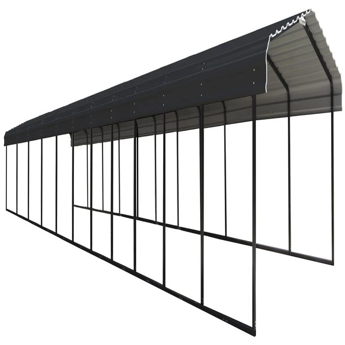 Arrow Carport, 12 Ft. X 51 Ft. X 7 Ft. Charcoal 1 Arrow Carport, 12 Ft. X 51 Ft. X 7 Ft. Charcoal