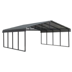 Arrow Carport, 20 Ft. X 20 Ft. X 7 Ft. Charcoal