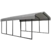 Arrow Vinyl Carport, 12 Ft. X 20 Ft. X 7 Ft. Light Grey