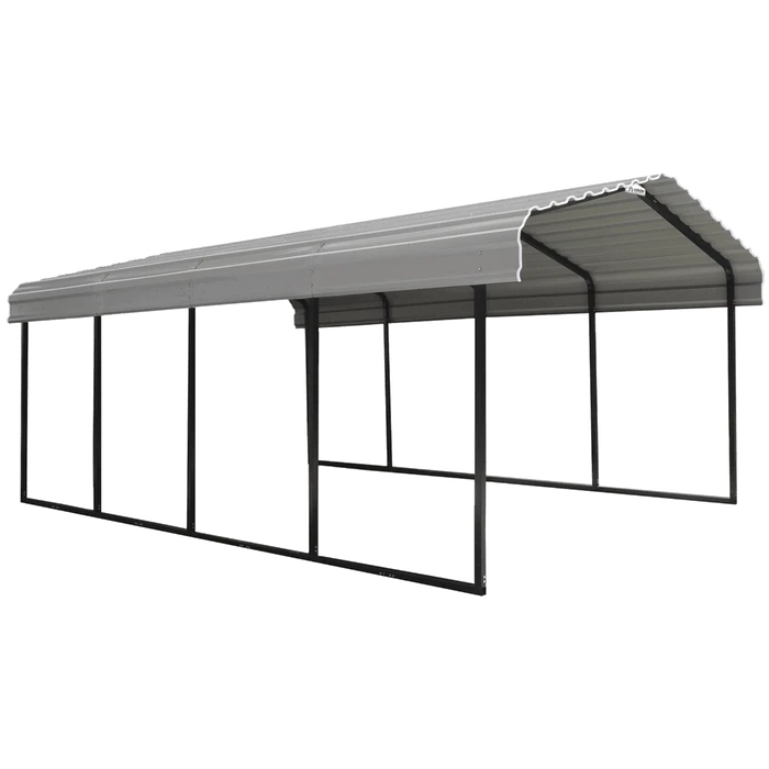 Arrow Vinyl Carport, 12 Ft. X 20 Ft. X 7 Ft. Light Grey 1 Arrow Vinyl Carport, 12 Ft. X 20 Ft. X 7 Ft. Light Grey