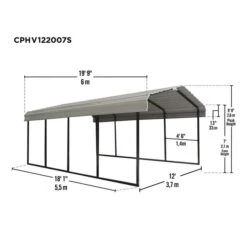 Arrow Carport, 12 Ft. X 20 Ft. X 7 Ft. Vinyl Stoney Grey 11 Arrow Carport, 12 Ft. X 20 Ft. X 7 Ft. Vinyl Stoney Grey -ShelterLogic || Arrow Shop cphv122007s schematic