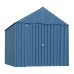 Arrow Elite Steel Storage Shed, 12x14, Blue Grey