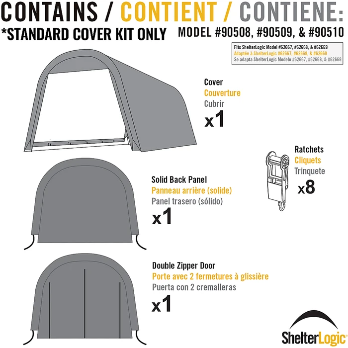 ShelterLogic Replacement Cover For The Garage-in-a-Box RoundTop® 8 ShelterLogic Replacement Cover For The Garage-in-a-Box RoundTop® - Image 8