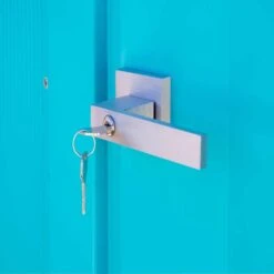 Spacemaker Patio Steel Storage Shed, 4 Ft. X 3 Ft. Teal And Anthracite -ShelterLogic || Arrow Shop cy43t21 detail image 01 l