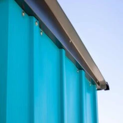 Spacemaker Patio Steel Storage Shed, 4 Ft. X 3 Ft. Teal And Anthracite -ShelterLogic || Arrow Shop cy43t21 detail image 02 l