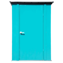 Spacemaker Patio Steel Storage Shed, 4 Ft. X 3 Ft. Teal And Anthracite