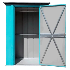 Spacemaker Patio Steel Storage Shed, 4 Ft. X 3 Ft. Teal And Anthracite -ShelterLogic || Arrow Shop cy43t21 silo image 06 l