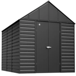 Arrow Select Steel Storage Shed, 12x17, Charcoal