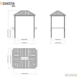 Dakota Grill Gazebo 6x8 Ft. -ShelterLogic || Arrow Shop dakota bbq schematic