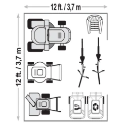 Arrow Classic Metal Shed, 12 X 12, Blue Grey -ShelterLogic || Arrow Shop dozp0g7n8ceqyj5h4ytb