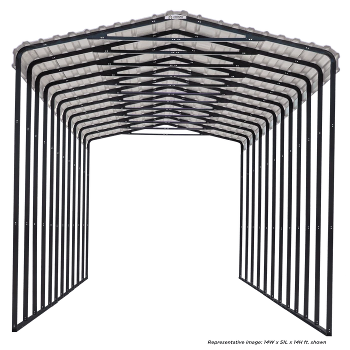 Arrow RV Carport, 14 Ft. X 69 Ft. X 14 Ft.Charcoal 3 Arrow RV Carport, 14 Ft. X 69 Ft. X 14 Ft.Charcoal - Image 3