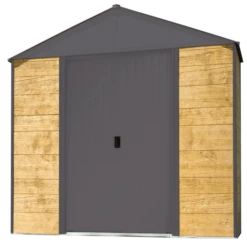 Ironwood Steel Hybrid Shed Kit 10 X 2 Ft. Galvanized Anthracite