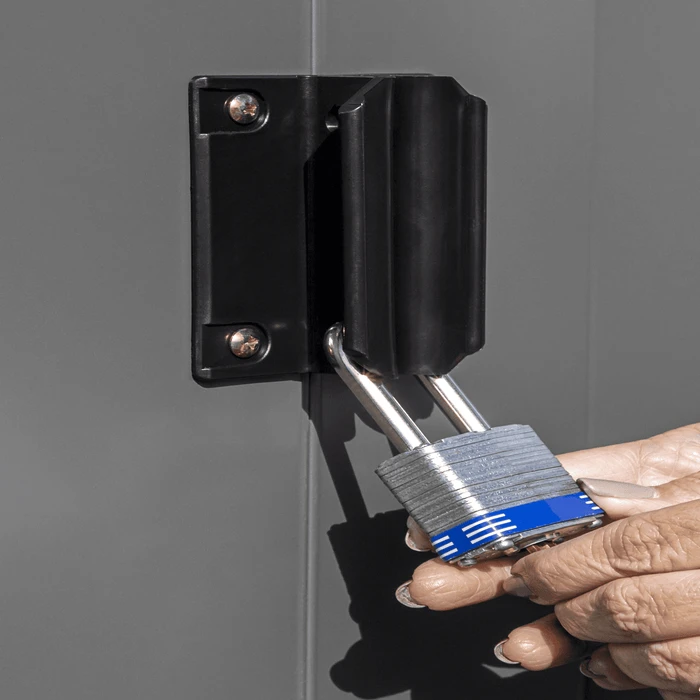 Arrow Classic Steel Storage Shed, 8X7, Charcoal 10 Arrow Classic Steel Storage Shed, 8X7, Charcoal - Image 10