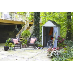 Designer™ Series Metro Steel Storage Shed, 4 Ft. X 6 Ft. -ShelterLogic || Arrow Shop dsm46 4