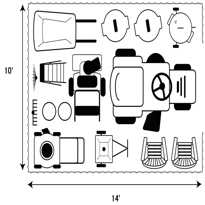 Scotts Lawn Care Storage Shed, 10x14, Green 5 Scotts Lawn Care Storage Shed, 10x14, Green - Image 5