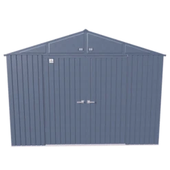 Arrow Elite Steel Storage Shed, 10x8, Blue Grey