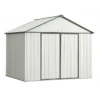 EZEE Shed® Steel Storage Shed, 10 Ft. X 8 Ft. Cream With Charcoal Trim