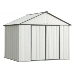 ShelterLogic || Arrow Shop 14 EZEE Shed® Steel Storage Shed, 10 Ft. X 8 Ft. Cream With Charcoal Trim