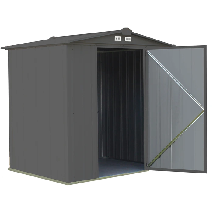 EZEE Shed® Steel Storage Shed, 6 Ft. X 5 Ft. Charcoal 4 EZEE Shed® Steel Storage Shed, 6 Ft. X 5 Ft. Charcoal - Image 4