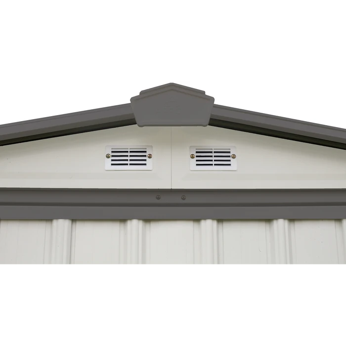 EZEE Shed® Steel Storage Shed, 6 Ft. X 5 Ft. Cream With Charcoal Trim 6 EZEE Shed® Steel Storage Shed, 6 Ft. X 5 Ft. Cream With Charcoal Trim - Image 6