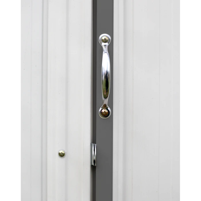 EZEE Shed® Steel Storage Shed, 6 Ft. X 5 Ft. Cream With Charcoal Trim 8 EZEE Shed® Steel Storage Shed, 6 Ft. X 5 Ft. Cream With Charcoal Trim - Image 8