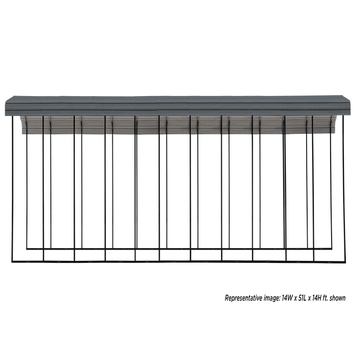 Arrow RV Carport, 14 Ft. X 69 Ft. X 14 Ft.Charcoal 2 Arrow RV Carport, 14 Ft. X 69 Ft. X 14 Ft.Charcoal - Image 2