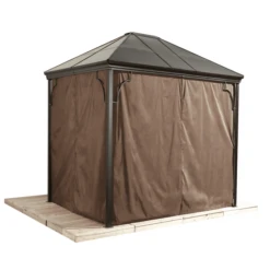 Sojag Brown Curtains For Sumatra Gazebo, 10 Ft. X 12 Ft., Poly, Outdoor Shades
