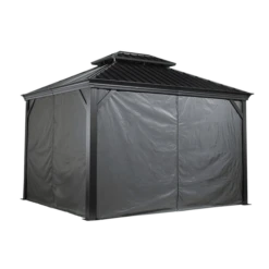 Sojag 12x12 Ft. Grey Curtains For Monaco/Messina/Mykonos/Marsala Gazebos