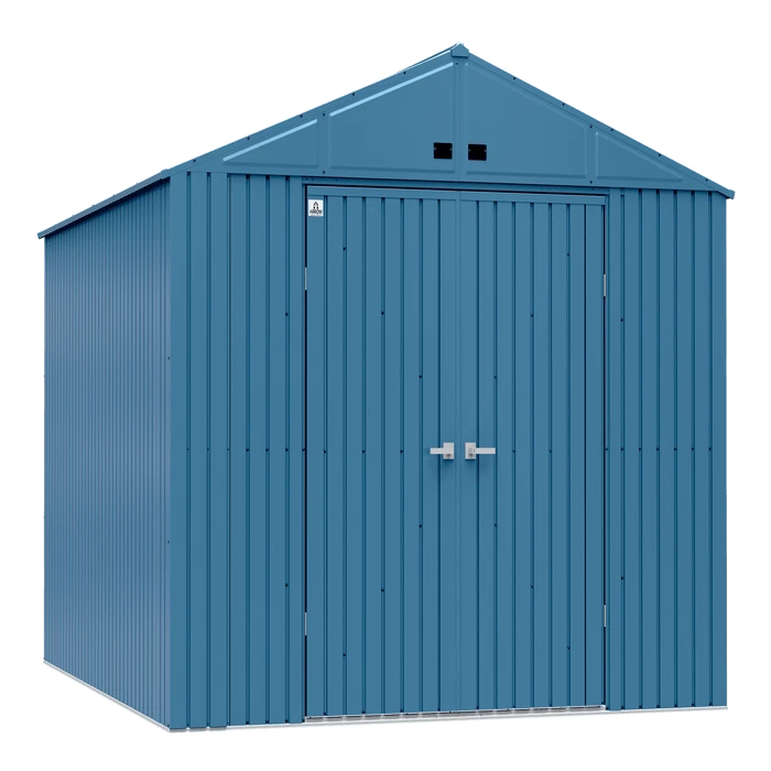 Arrow Elite Steel Storage Shed, 10x12, Blue Grey 1 Arrow Elite Steel Storage Shed, 10x12, Blue Grey
