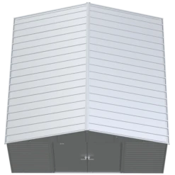 Arrow Select Steel Storage Shed, 12x14, Flute Grey -ShelterLogic || Arrow Shop fy3x64g6ofwdcmznjygt
