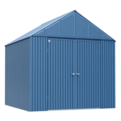 Arrow Elite Steel Storage Shed, 12x12, Blue Grey