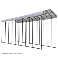 ShelterLogic Arrow RV Carport, 14 Ft. X 91 Ft. X 14 Ft. Eggshell