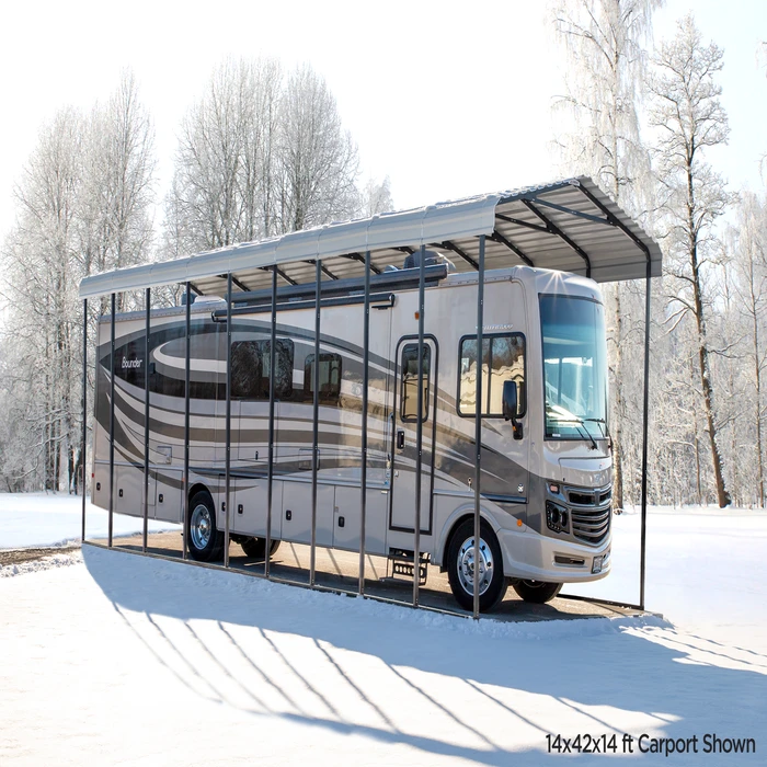 Arrow RV Carport, 14 Ft. X 20 Ft. X 14 Ft. Charcoal 12 Arrow RV Carport, 14 Ft. X 20 Ft. X 14 Ft. Charcoal - Image 12