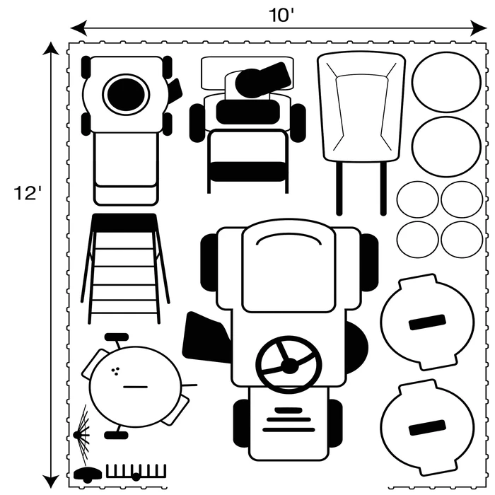 Scotts Lawn Care Storage Shed, 10x12, Green 5 Scotts Lawn Care Storage Shed, 10x12, Green - Image 5