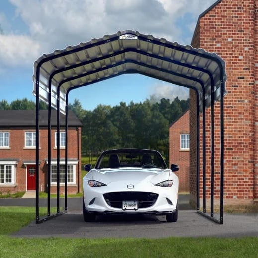 Arrow Carport 10x15x09 Charcoal BKP 14 Arrow Carport 10x15x09 Charcoal BKP - Image 14