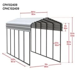 Arrow Carport 10x24x09 Eggshell BKP -ShelterLogic || Arrow Shop if70odreuueyw8stwfbu