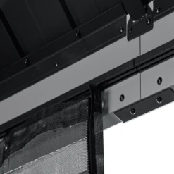 Lena Black Spun Polyester Curtains 12 Ft. X 12 Ft. -ShelterLogic || Arrow Shop imaioboqwvukhiligcpp